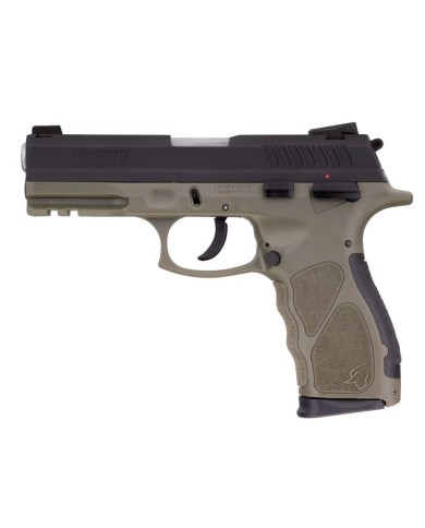 PISTOLA TAURUS TH9 VERDE/NEGRA 9MM PB 17 DISPAROS 2 CARGADORES