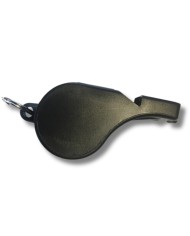 SILBATO POLICIAL DE PVC COLOR NEGRO SIN BOLA