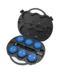 MALETÍN DE BALIZAS MAGNETICAS RECARGABLES DE SEÑALIZACION VIAL AZUL